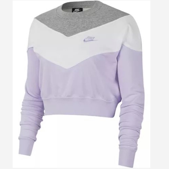 Nike Sweaters - Nike Colour-blocked Cropped Sweater